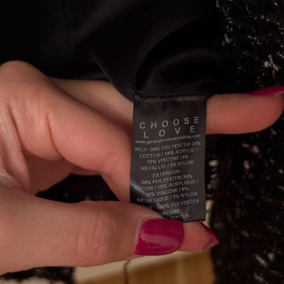 Generation Love  Kristen Tweed Blazer in Black & White - Picture 5 of 5
